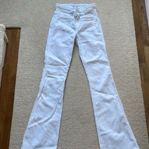 Seven flare white denim
